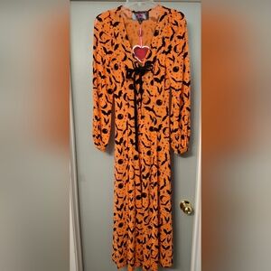 Wax Poetic Penny Maxi Halloween Bat Dress